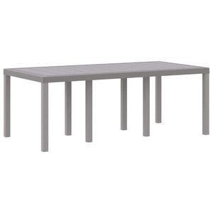 vidaXL Tavolo da Giardino Grigio chiaro 200 x 100 x 73 cm polyrattan