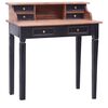 vidaXL Scrivania con Cassetti 90x50x101 cm in Legno Massello di Mogano