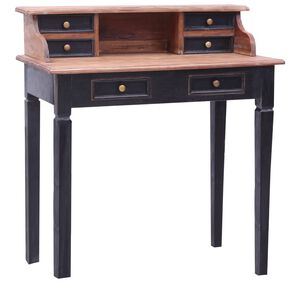 vidaXL Scrivania con Cassetti 90x50x101 cm in Legno Massello di Mogano