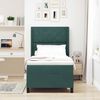 vidaXL Letto a molle con testiera Verde Scuro 90 x 200 cm Velluto