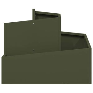 vidaXL Vaso da giardino Verde oliva 60 x 60 x 50 cm