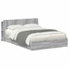 vidaXL Telaio del letto con storage Sonoma grigio 150 x 200 cm