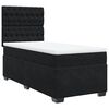 vidaXL Giroletto a Molle con Materasso Nero 90x190 cm in Velluto