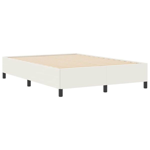 vidaXL Letto a molle Crema 140 x 200 cm Velluto