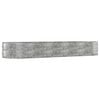 vidaXL Letto Giardino Acciaio Zincato 447x140x68 cm Argento