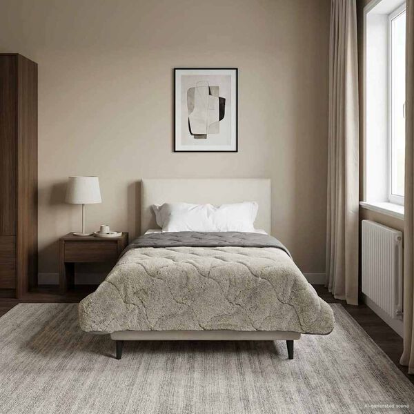 vidaXL Duvet Estivo Trapuntato Grigio chiaro 140 x 220 cm