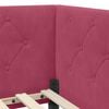 vidaXL Cornice del letto ad angolo Rosso Vino 80 x 200 cm Velluto