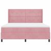 vidaXL Letto a molle con materasso Rosa 180 x 200 cm Velluto