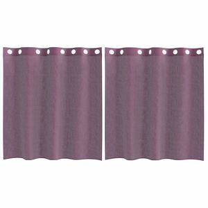 vidaXL Tende in Voile con Occhielli 2 pz Viola 140x140 cm