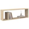 vidaXL Mensole Cubo 6pz Bianco Rovere Sonoma 80x15x26,5cm Multistrato