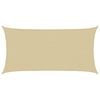 vidaXL Telo Ombra Beige 2 x 6 m HDPE