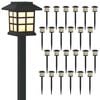 vidaXL Luci solari da esterno con picchetto 24 pz Bianco caldo 38,5 cm