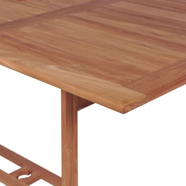 vidaXL Set da Pranzo Giardino 11 pz Sedie Pieghevoli Massello di Teak
