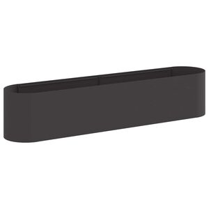 vidaXL Letto rialzato da giardino Nero 200 x 40 x 40 cm