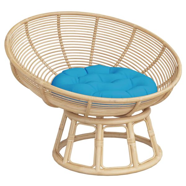 vidaXL Cuscino Rotondo Blu Chiaro &Oslash; 60x11 cm in Tessuto Oxford