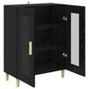 vidaXL Credenza Rovere Nero 69,5 x 34 x 90 cm Legno multistrato
