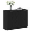 vidaXL Credenza Rovere Nero 90,5 x 30 x 70 cm Legno multistrato