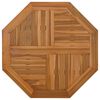 vidaXL Piano per Tavolo 80x80x2,5 cm Ottagonale Legno Massello di Teak
