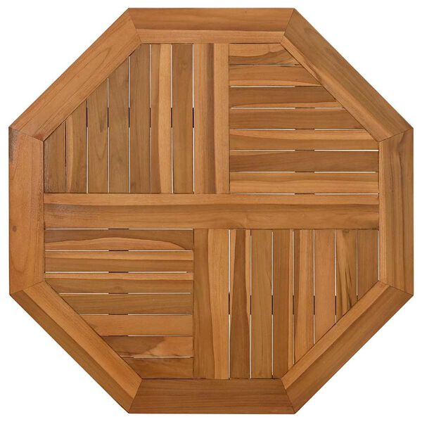 vidaXL Piano per Tavolo 80x80x2,5 cm Ottagonale Legno Massello di Teak