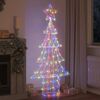 vidaXL Albero di Natale con 240 LED Multicolore 180 cm Acrilico