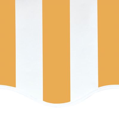 vidaXL Tessuto di Ricambio per Tenda da Sole Giallo e Bianco 4,5x3,5 m