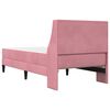 vidaXL Struttura letto con materasso Rosa 90 x 200 cm Velluto