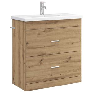 vidaXL Set di mobili per il bagno Rovere Artigianale 81 x 40 x 84,5 cm