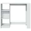 vidaXL Tavolo Bar con Ripiano Bianco 124x46x103,5 cm in Truciolato