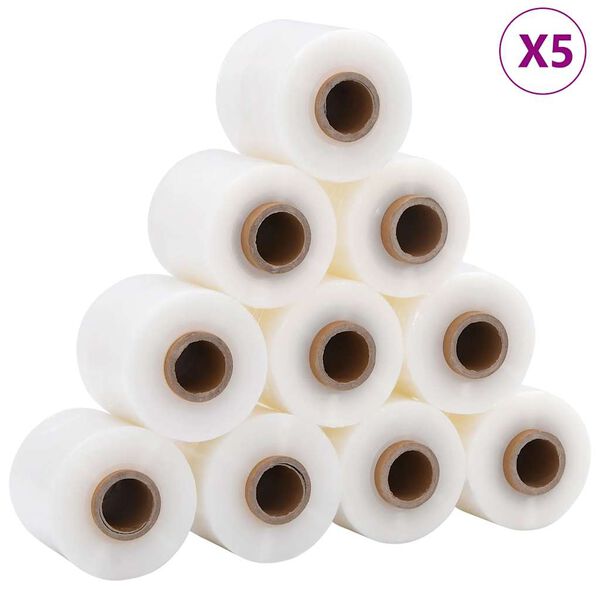 vidaXL Film Estensibili 50 pz Trasparenti 23 μm 10 cm x 150 m