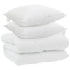 vidaXL Duvet Invernale con cuscino 3 pz Bianco Microfibra