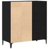 vidaXL Mobile porta vinili Rovere Nero 84,5 x 38 x 89 cm