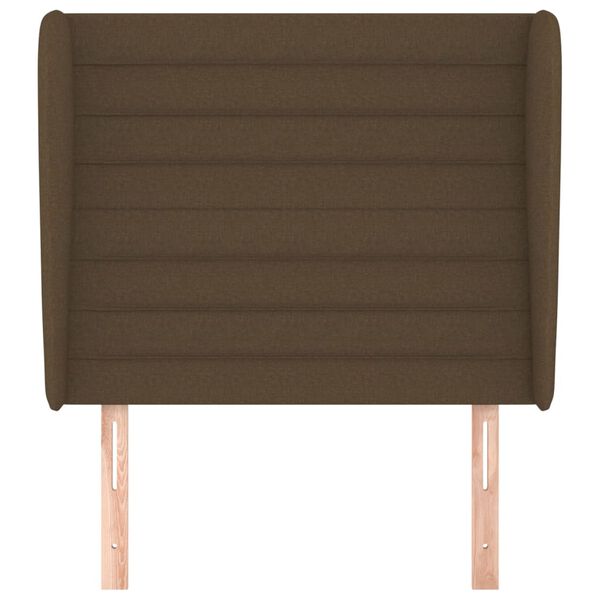 vidaXL Testiera ad Orecchio Marrone Scuro 93x23x118/128 cm in Tessuto