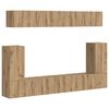 vidaXL Set mobile TV 5 pz Rovere artigianale Legno ingegnerizzato
