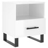 vidaXL Comodini 2 pz Bianco Lucido 40x35x47,5 cm in Legno Multistrato