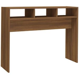 vidaXL Tavolino Consolle Rovere Marrone 105x30x80 cm Legno Multistrato