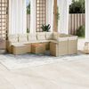 vidaXL Set Divani da Giardino 11 pz con Cuscini Beige in Polyrattan