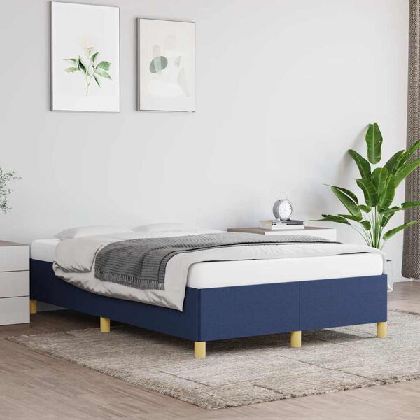 vidaXL Giroletto senza Materasso Blu 120x190 cm in Tessuto