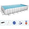 Bestway Set Piscina Power Steel Rettangolare 732x366x132 cm