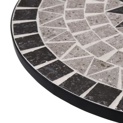 vidaXL Tavolino da Bistrot con Mosaico Grigio 61 cm in Ceramica