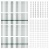 vidaXL Pali per Recinzione 44 pcs Verde 160 cm Acciaio