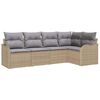 vidaXL Set Divano da Giardino 5 pz Beige polyrattan
