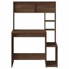 vidaXL Scrivania Mensole Rovere Marrone 100x45x140cm Legno Multistrato