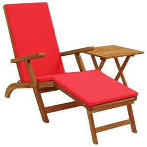 vidaXL Lettino prendisole reclinabile e pieghevole 2 pz Rosso