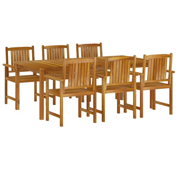 vidaXL Set da Pranzo per Giardino 7 pz in Legno Massello di Acacia