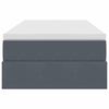vidaXL Letto con contenitore e materasso Grigio scuro 90 x 200 cm