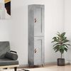 vidaXL Credenza Grigio Cemento 34,5x34x180 cm in Legno Multistrato