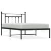 vidaXL Giroletto con Testiera in Metallo Nero 107x203 cm