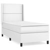 vidaXL Giroletto a Molle con Materasso Bianco 100x200 cm in Similpelle