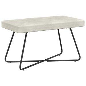 vidaXL panchina Crema 80 x 40 x 45 cm Velluto
