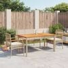 vidaXL Set da Pranzo da Giardino 4 pz con Cuscini Beige in Polyrattan